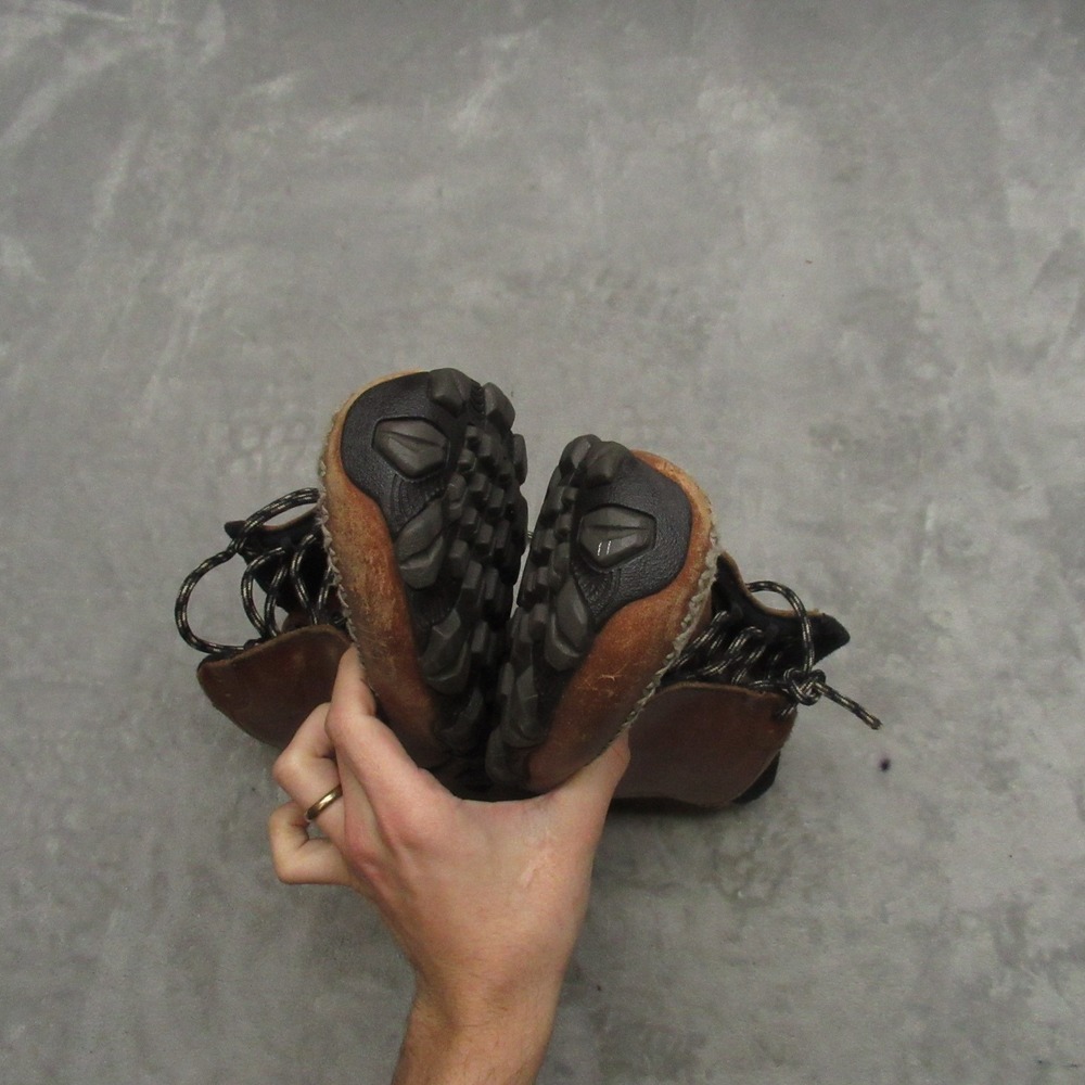 Patagonia Mens 14 Mid Boots Brown Leather Vibram Ranger Smith Waterproof Lace Up - Picture 15 of 16